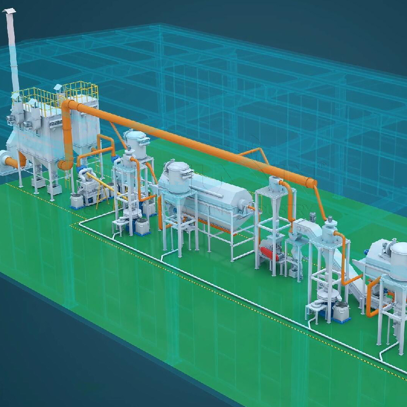 Recyclinganlage für Lithiumbatterien